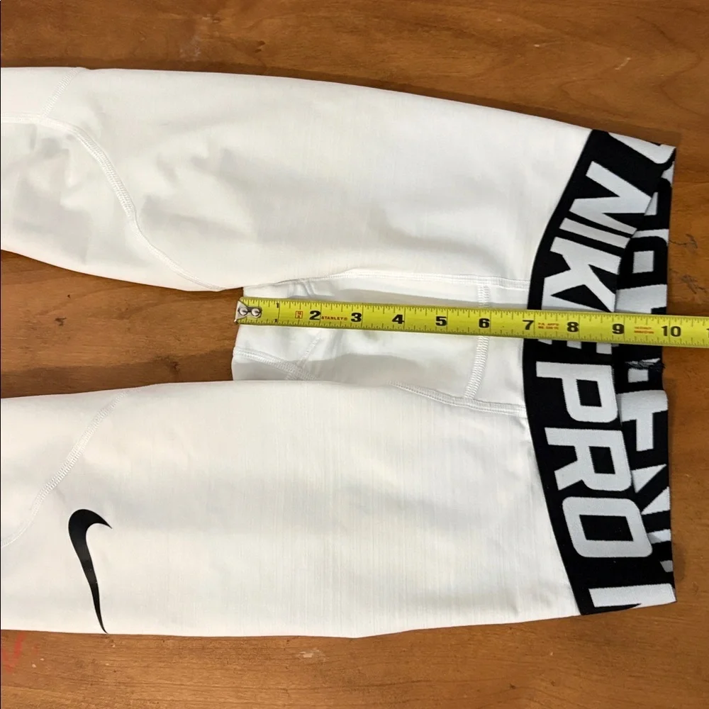 Nike Pro Dri Fit Kids White Compression Pants Size Large